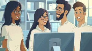 Work team digital art