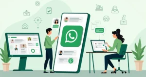 Agente de IA atendendo clientes no WhatsApp em ambiente corporativo