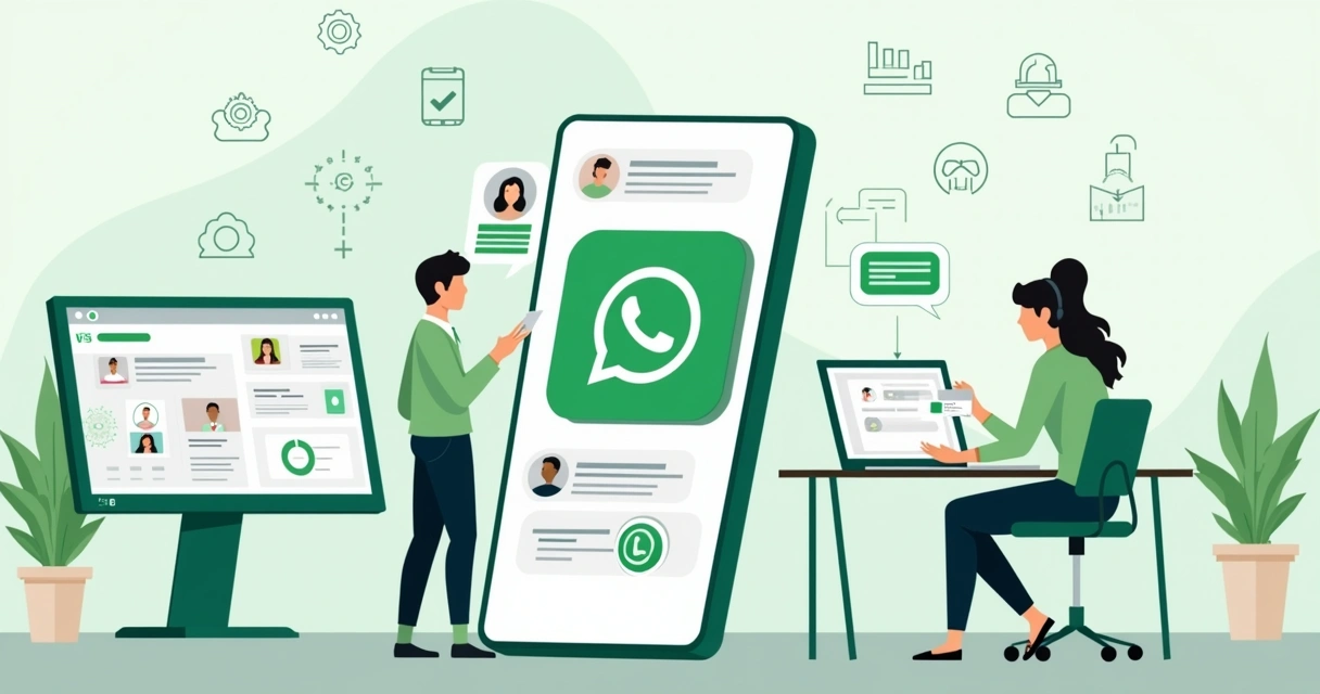 Agente de IA atendendo clientes no WhatsApp em ambiente corporativo
